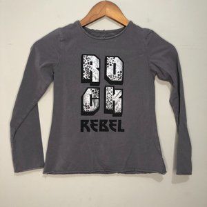 KidPik Girls Size M (10) Long Sleeve "Rock Revel" Graphic Long Sleeve Tee